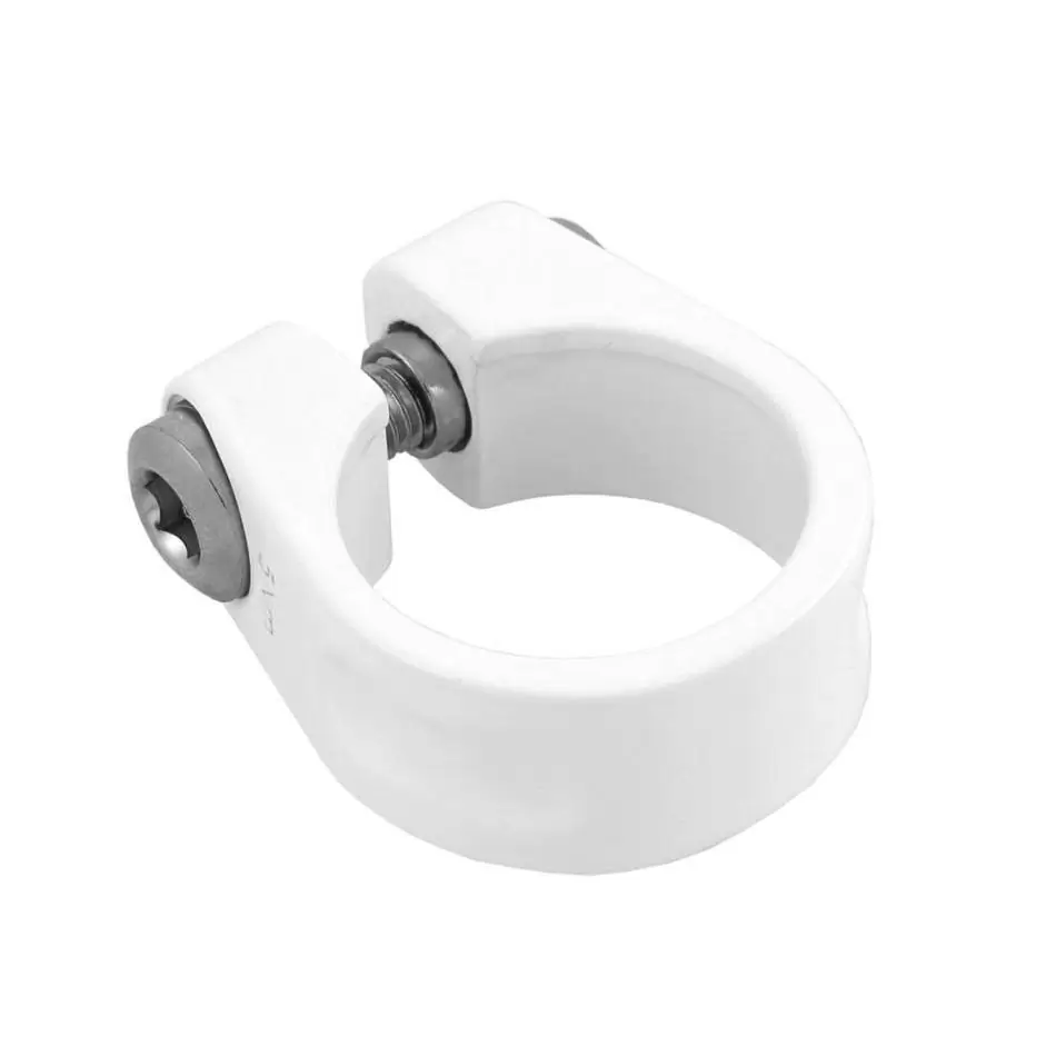 Seatpost clamp 28,6 mm white - image