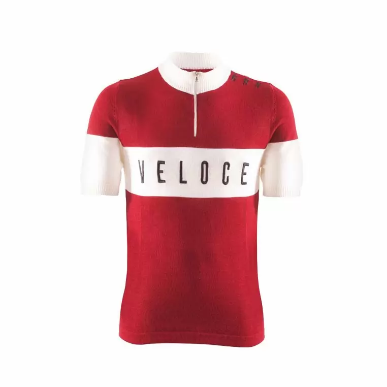 Maglia vintage ciclismo eroica Veloce taglia XL rosso - image