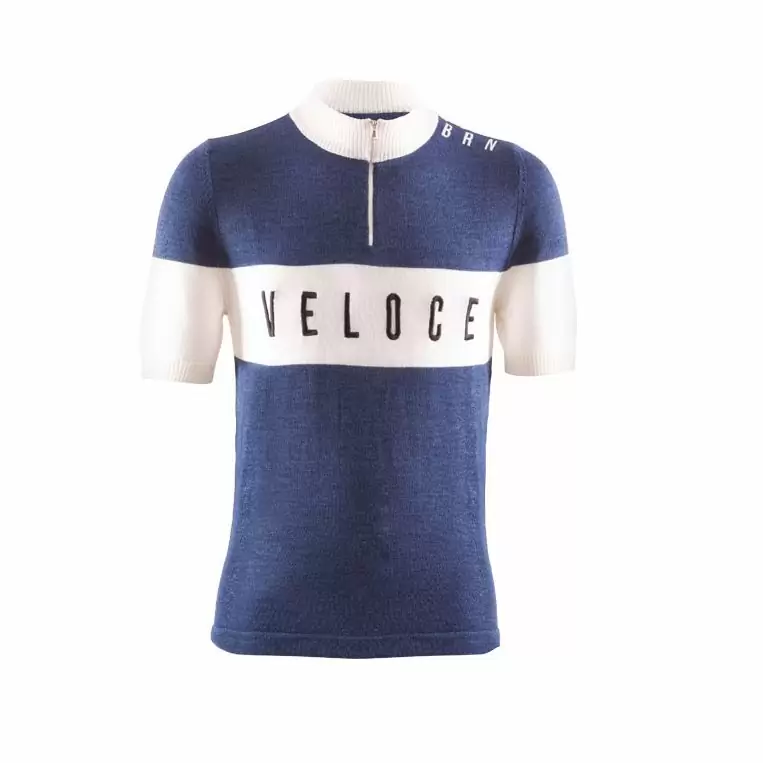 Camiseta ciclista heroica vintage Veloce Talla M azul - image