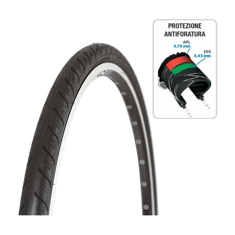 Protección Neumáticos 27,5x1,40'' Alambre Antipinchazos Negro