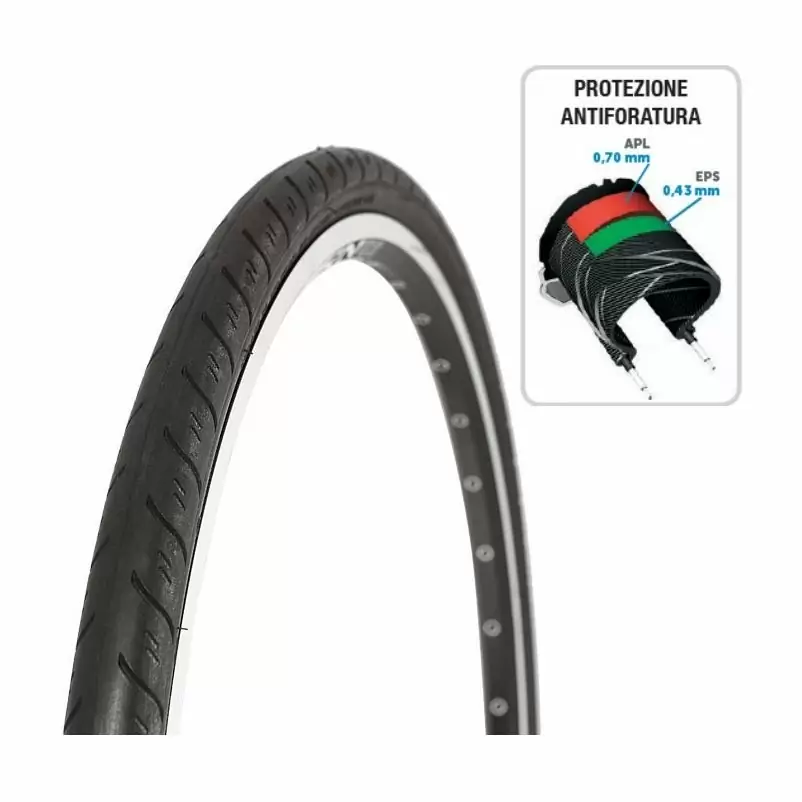 Protección Neumáticos 27,5x1,40'' Alambre Antipinchazos Negro - image