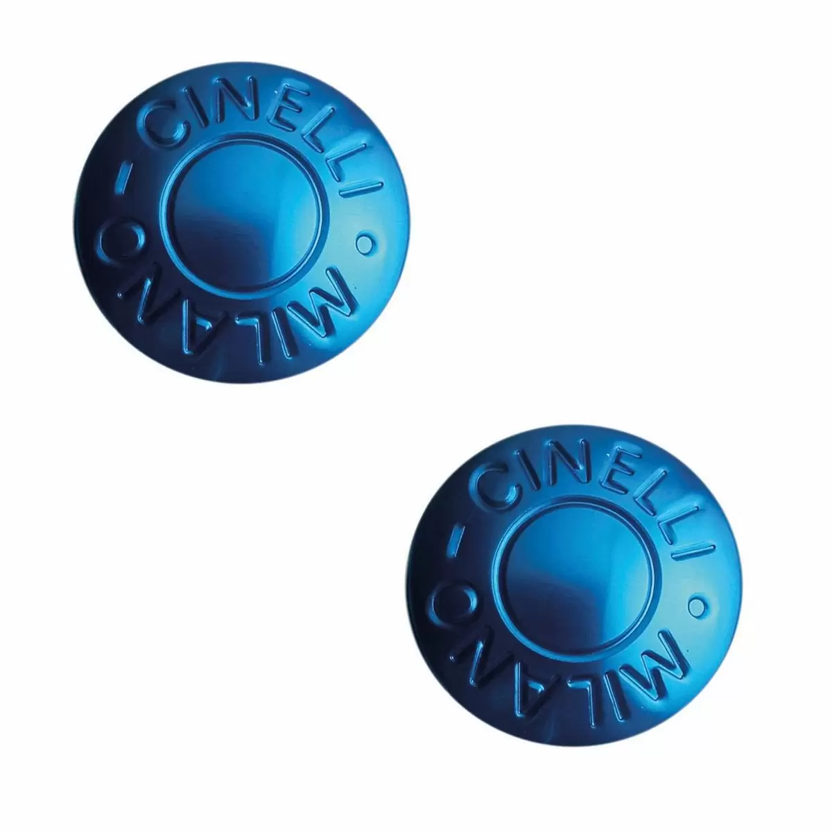 Pair anodized blue handlebar plugs - image
