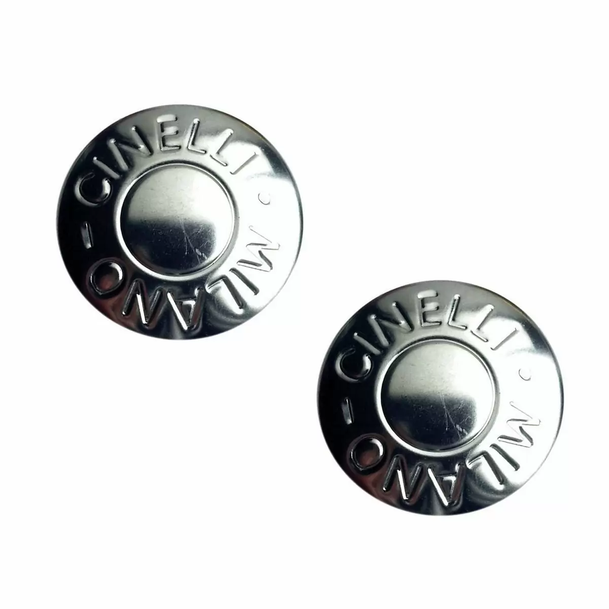 Pair silver handlebar plugs - image