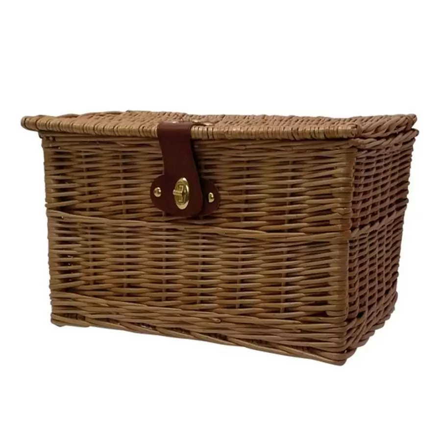 Wicker basket vintage square large - image