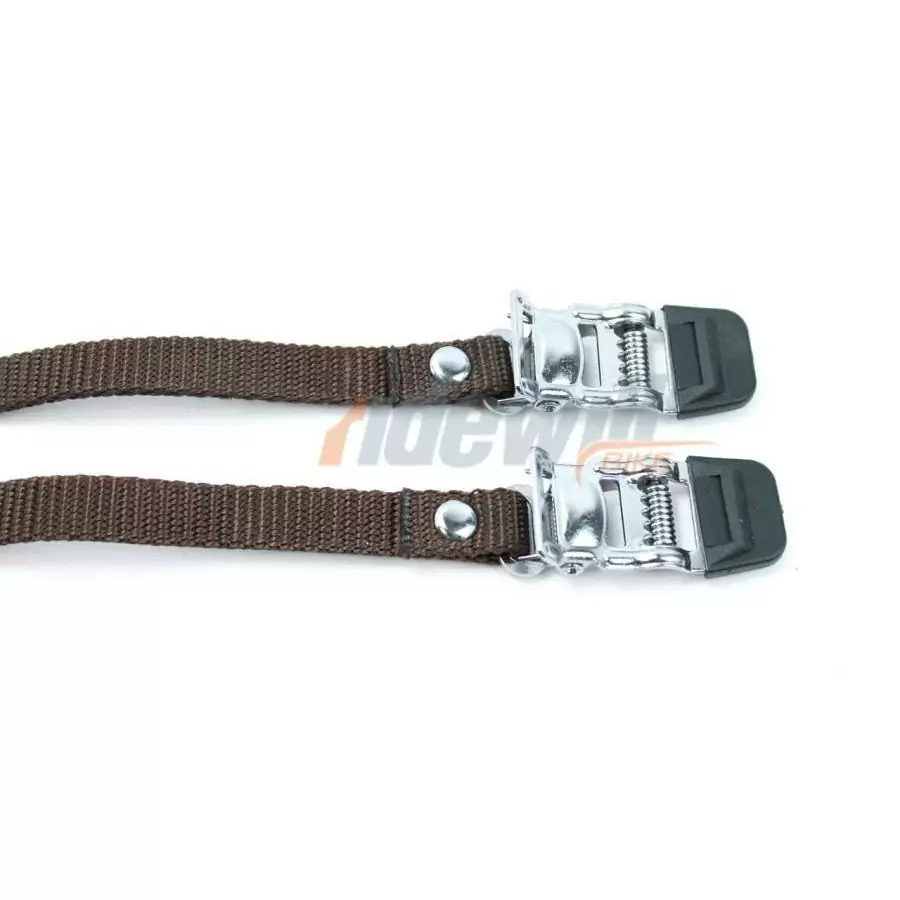 Pair footrest straps brown #1