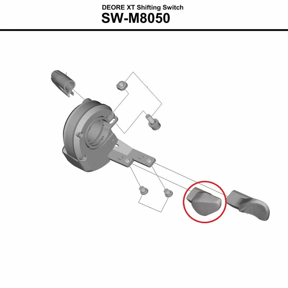 Spare right lever A for XT Di2 SW-M8050 shift lever - image