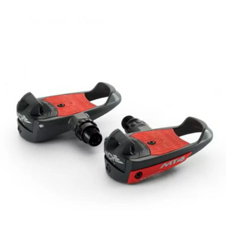 Pair pedals road race mt4 anthracite black / red - image