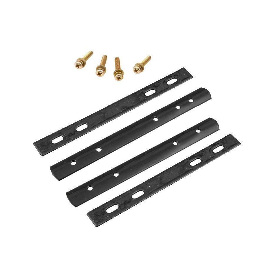 Basket mounting kit with curved plates and bolts