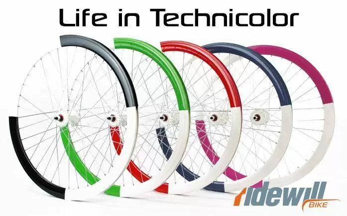 Wheelsets fixed bike single speed bicolor - image
