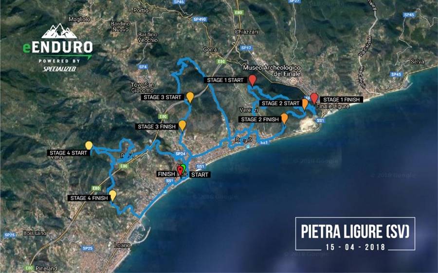 Stage 2, the e-enduro returns to Pietra Ligure