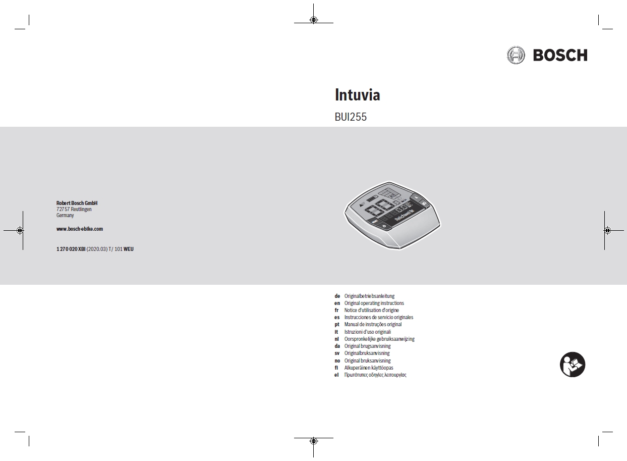 Bosch Intuvia Display Owner's Manual