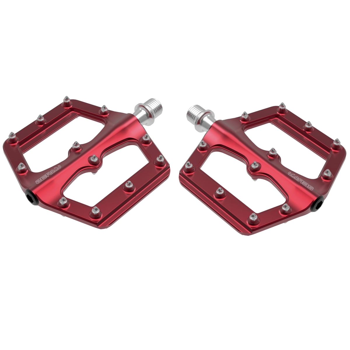 Flat D262 alloy pedals red