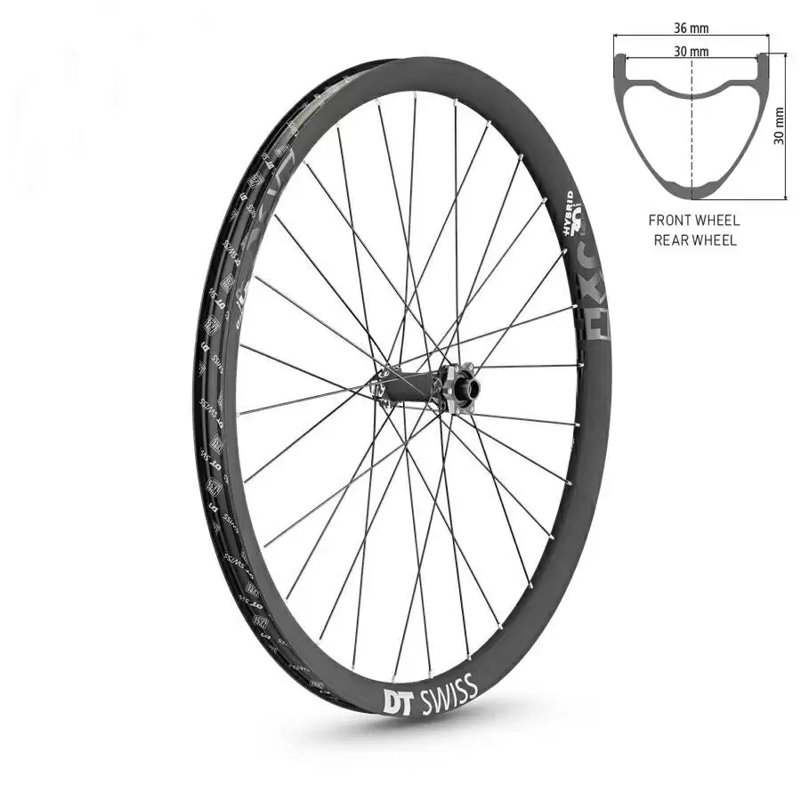 Front wheel ebike carbon HXC1200 Hybrid 29'' bead 30mm boost 15x110mm #1