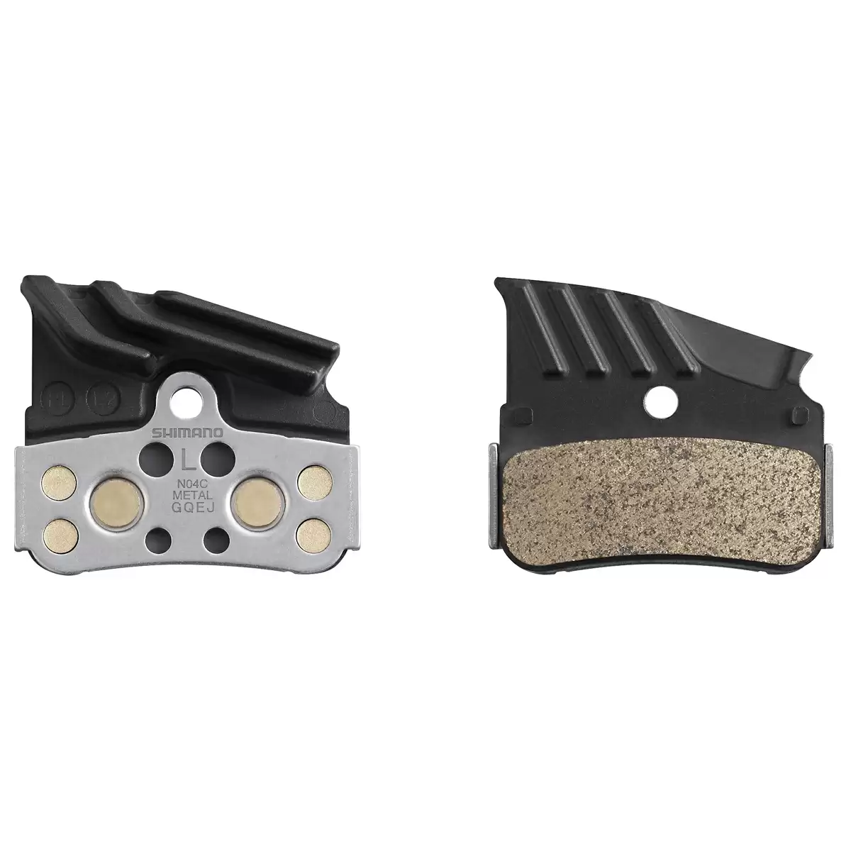 Pair of N04C-MF metal disc brake pads for XTR / XT 4 pistons - image