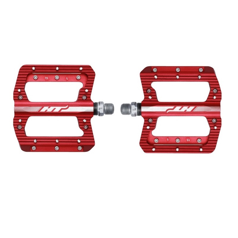 ANS01 flat pedals red
