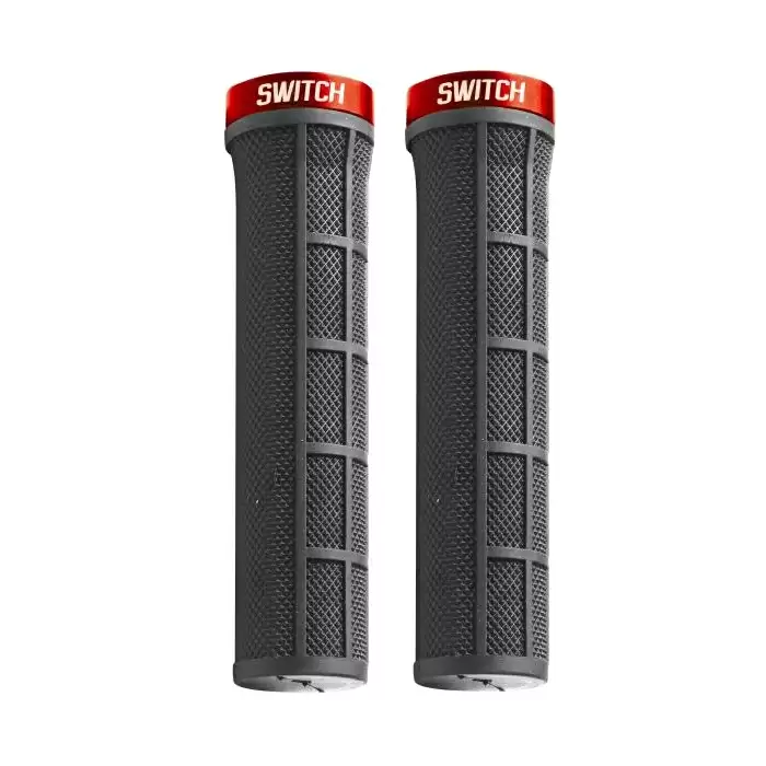 All grip red alloy lock on grips - image