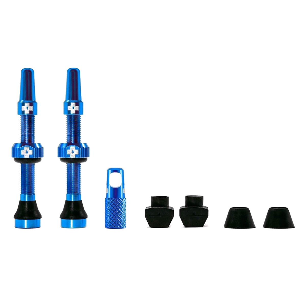 Conjunto de válvulas de liga tubeless Presta 44mm azul