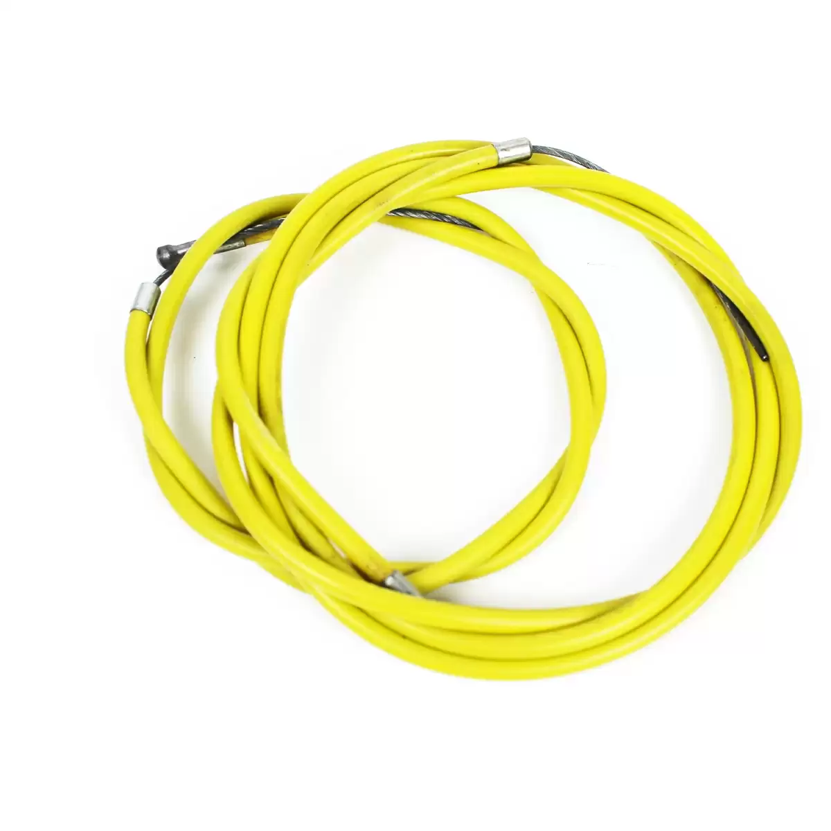 Kit carcasa y cable freno delantero y trasero vintage heroico amarillo - image