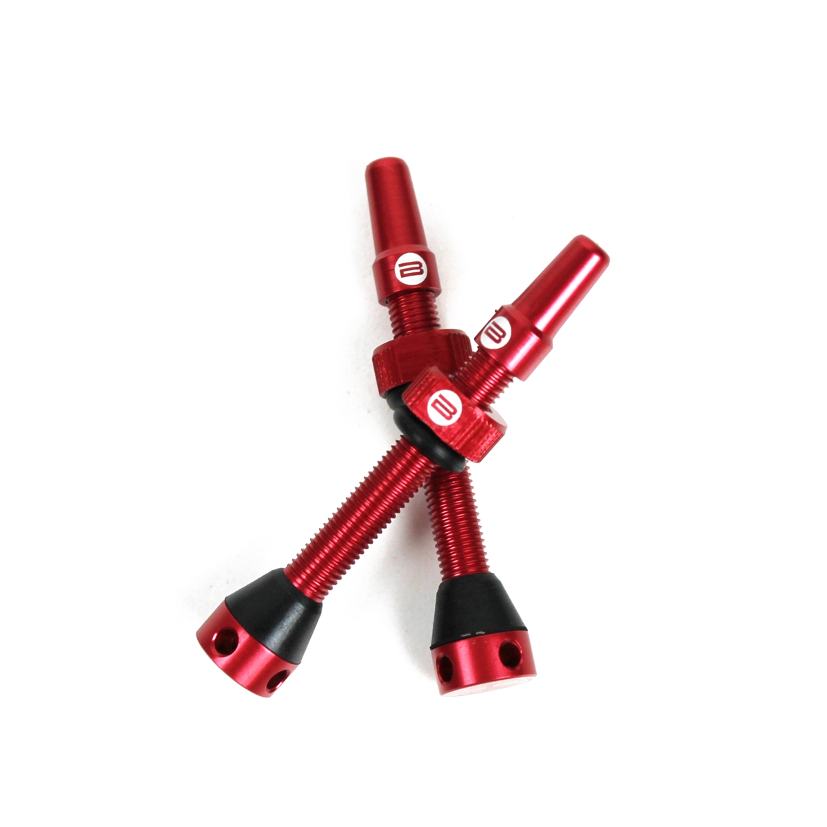 Paire Valve Presta Tubeless Mousse Ready 50mm Rouge