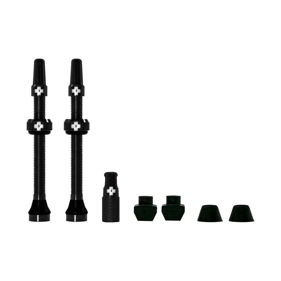 Tubeless alloy valve set  Presta 60mm black