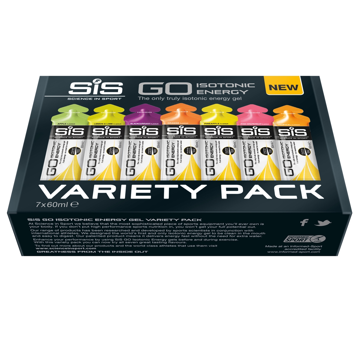 Pack variado 7 gel Go Isotonic Energy 60gr