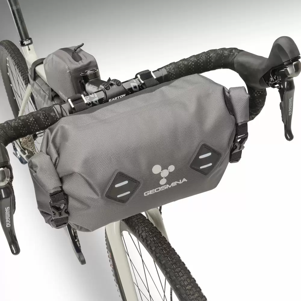 Bolsa de guiador dianteira Bikepacking 10 litros cinza #4