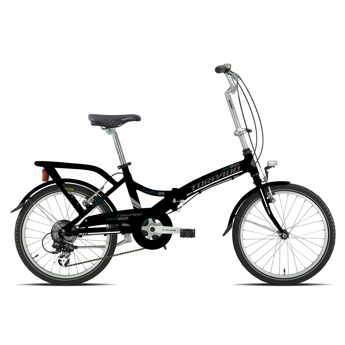Bicicleta plegable T170 Cayman 20'' alu 6v negra