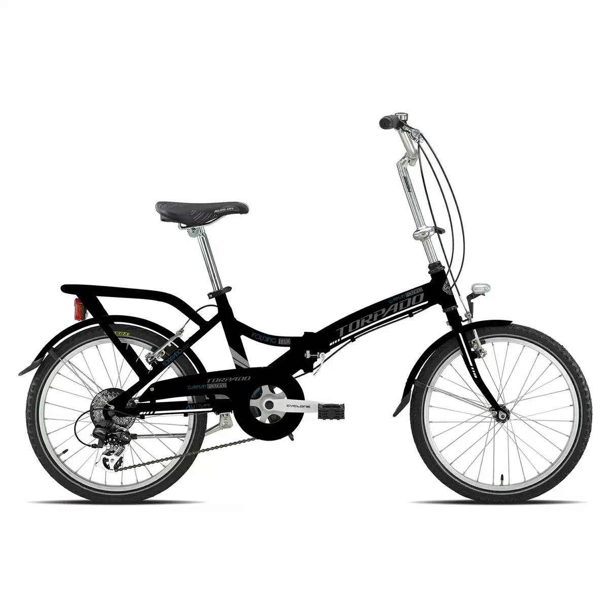 Bicicleta plegable T170 Cayman 20'' alu 6v negra - image