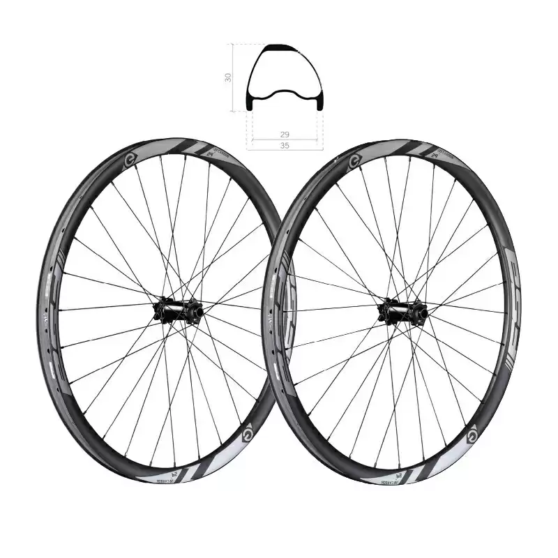 Pair ebike wheels E-MTB Carbon 29'' boost Shimano 11s 2020 - image
