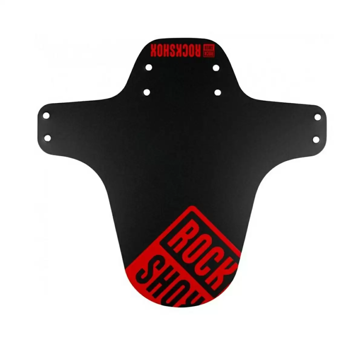 Guardabarros delantero universal con logotipo negro/rojo brillante - image