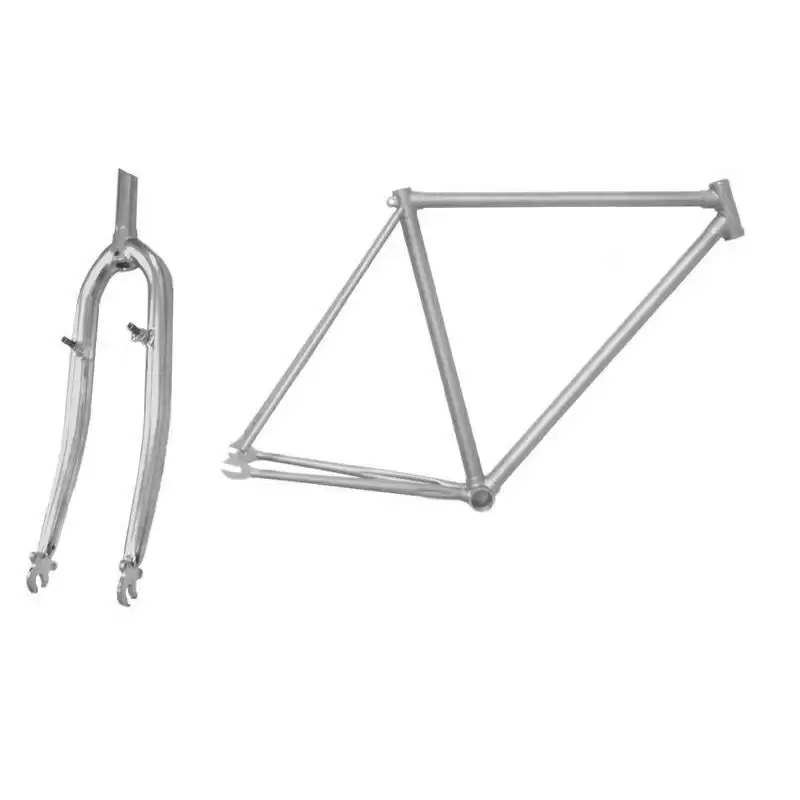 Frame 26'' fat bike + fork raw finish size 55 - image