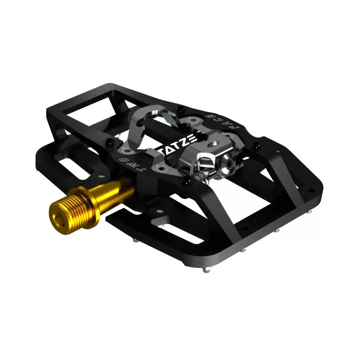 MTB Flat/SPD Pedals TWO-FACE Titan Aluminum Black #2