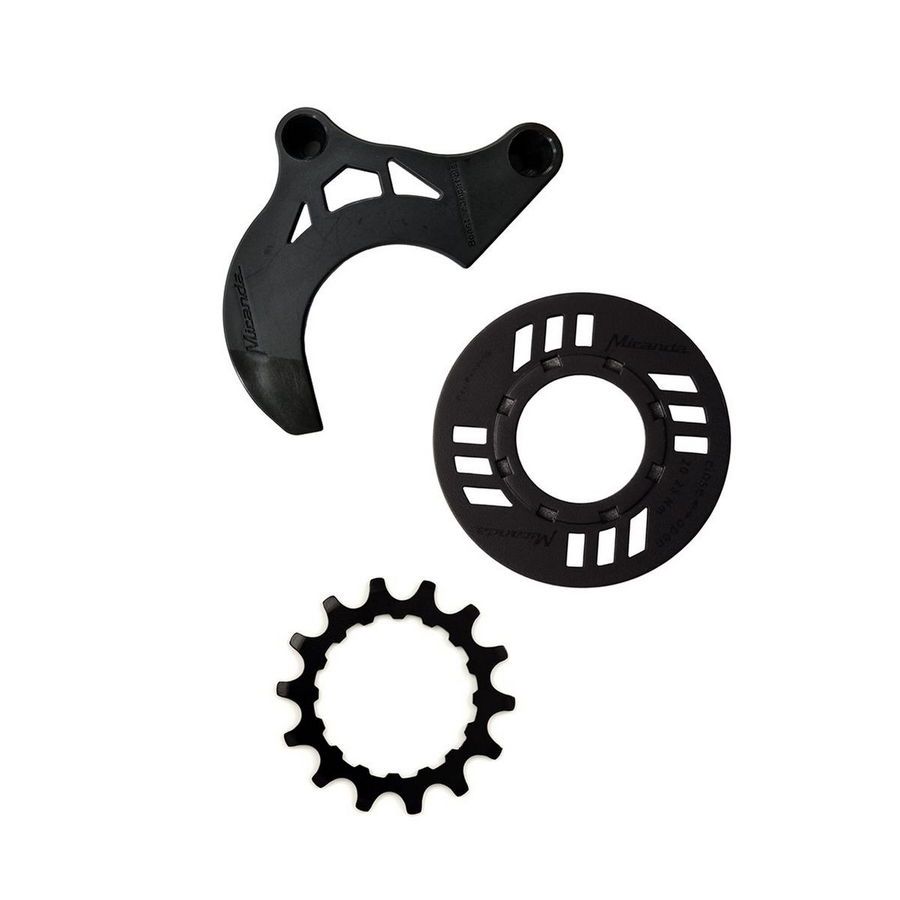 chainguard-set for e-bike incl. chainring 14 teeth and chainguide for Bosch GEN2, black