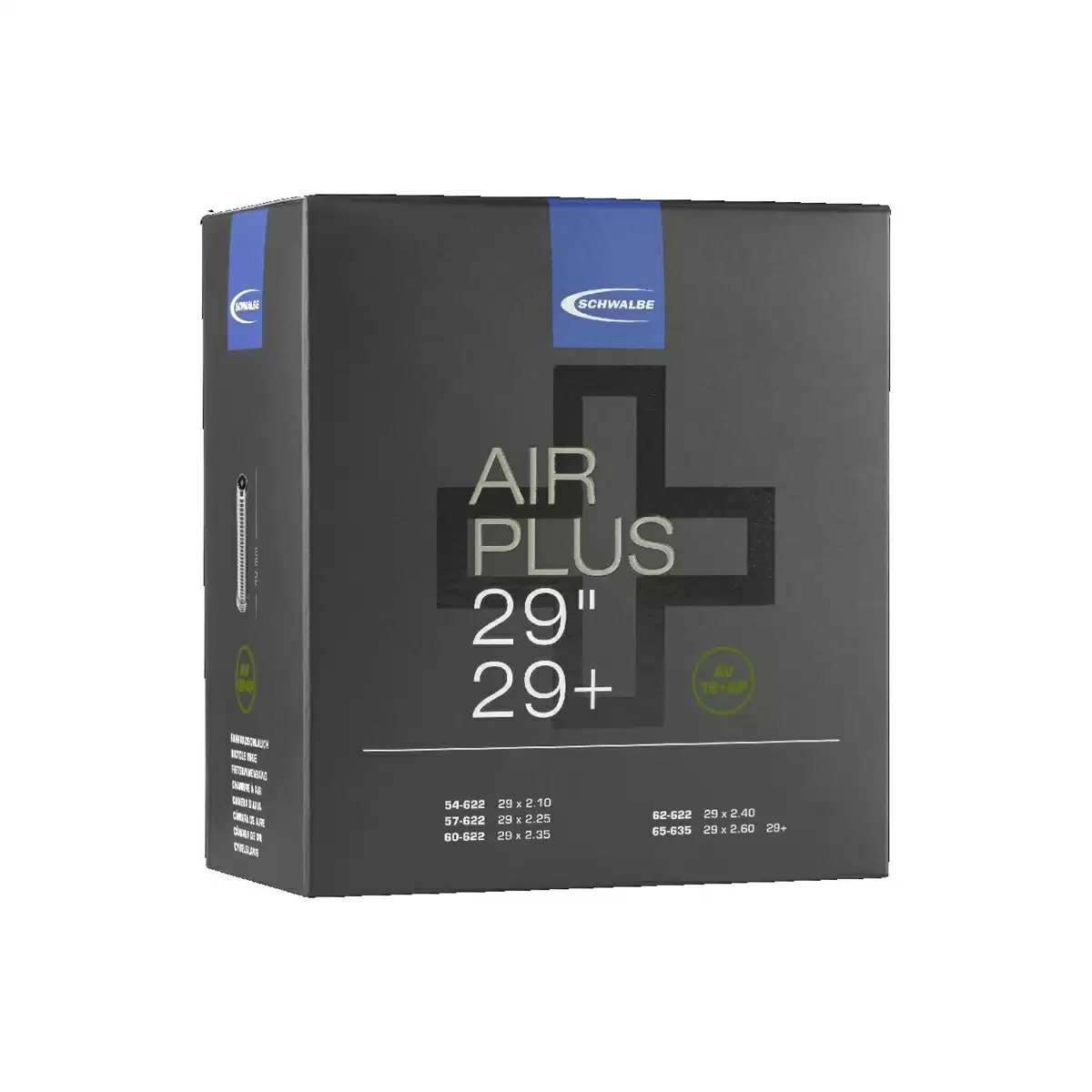 Chambre à Air 29x2.10-2.60 AIR PLUS AV19+ E-Bike Schrader Valve 40mm - image