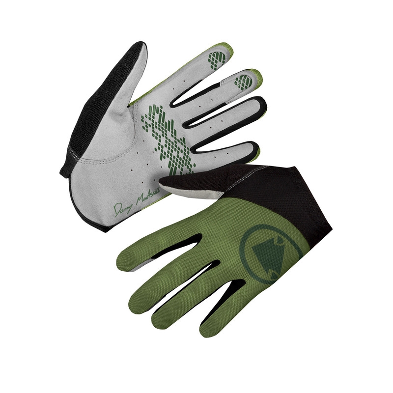 Luvas de dedo longo Hummvee Lite Icon verde tamanho GG