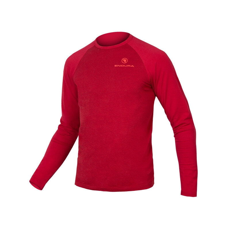 One Clan Raglan Long Sleeve Shirt Red Size S