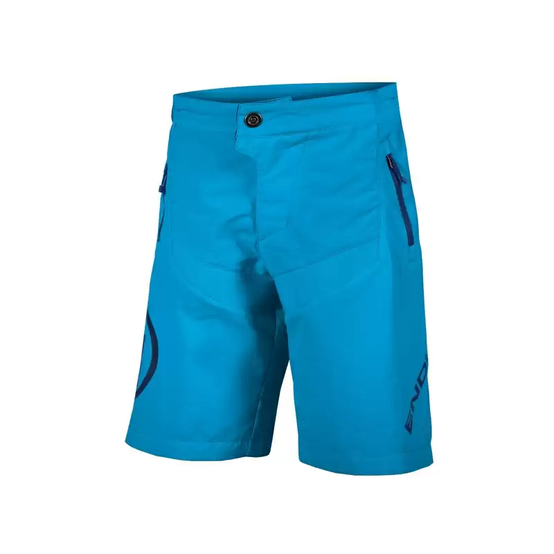 Pantaloncini Mtb MT500JR con Imbottitura Bambino Blu Taglia M (9-10 anni) - image