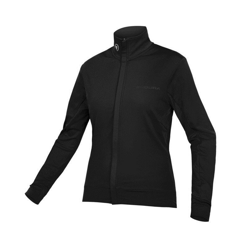 Camisa Xtract Roubaix de manga comprida feminina preta tamanho XS