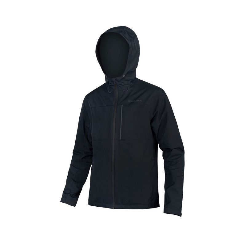 Giacca con Cappuccio Impermeabile Hummvee Hooded Nero Taglia L