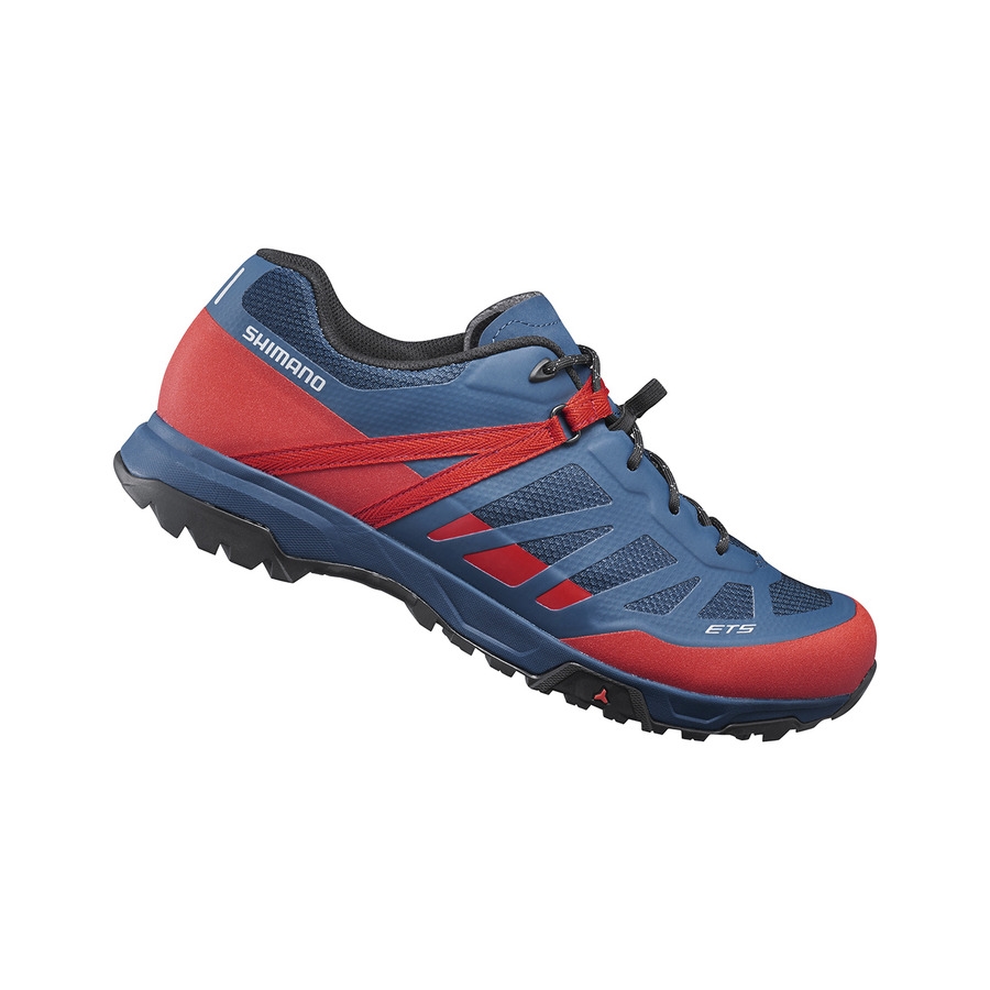 Flache MTB-Schuhe ET5 SH-ET500 Rot/Blau Größe 36
