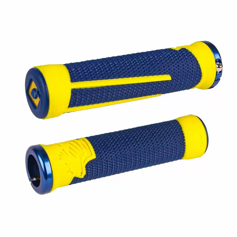 Punhos AG2 Lock-On 2.1 azul / amarelo 135mm - image