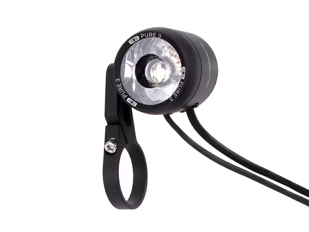 E3 Pure 3, phare à dynamo avec support de fixation potence 31,8 mm - image
