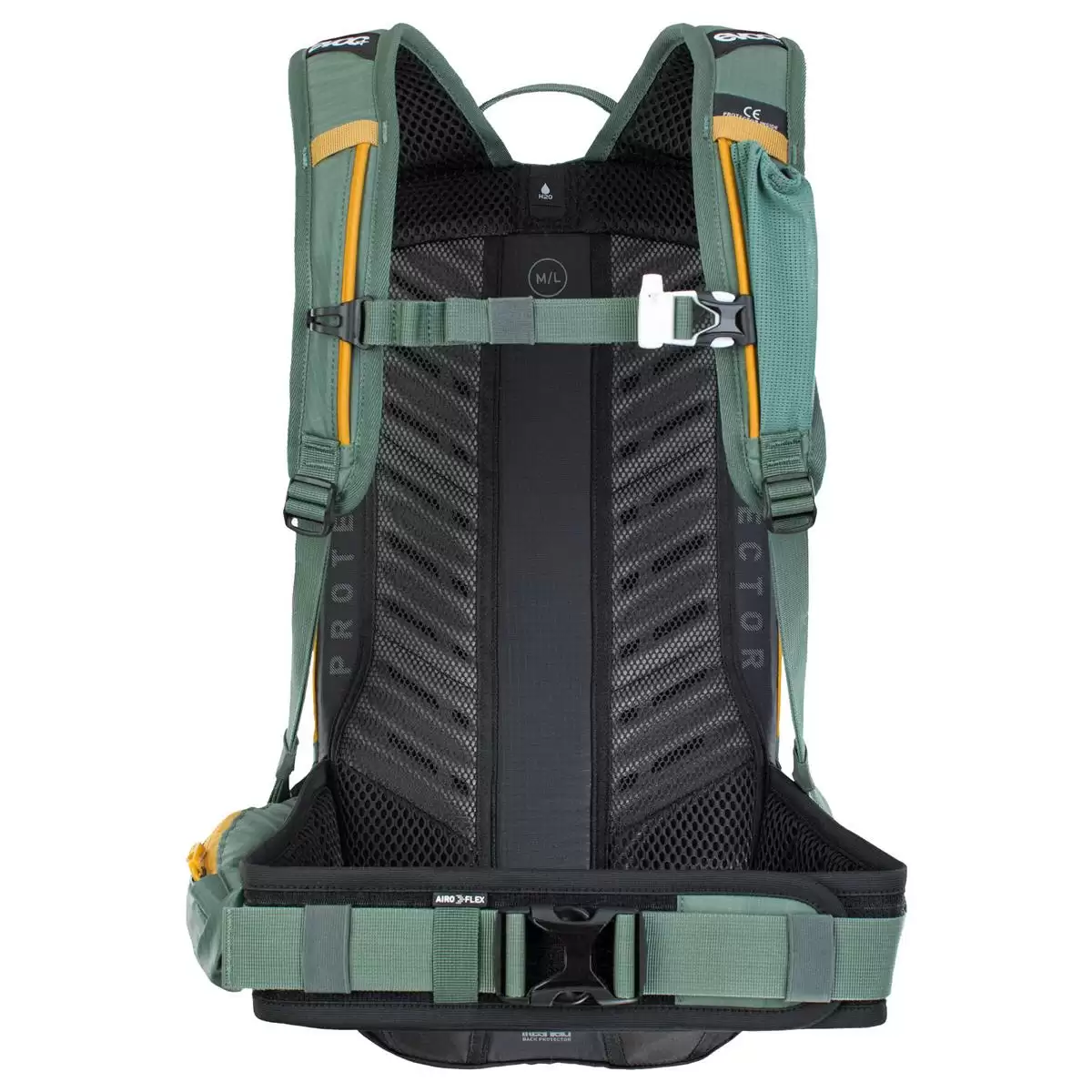 FR LITE RACE 10 Backpack With Back Protector 10L Green/Orange Size M/L #1