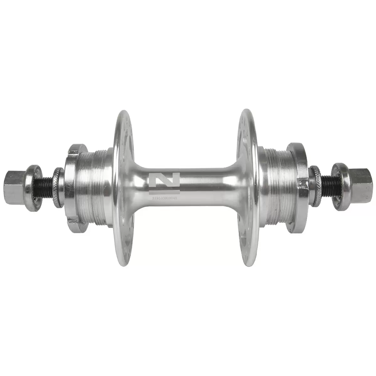 track rear hub 36 holes A566SBT silver old 120mm track / track - image
