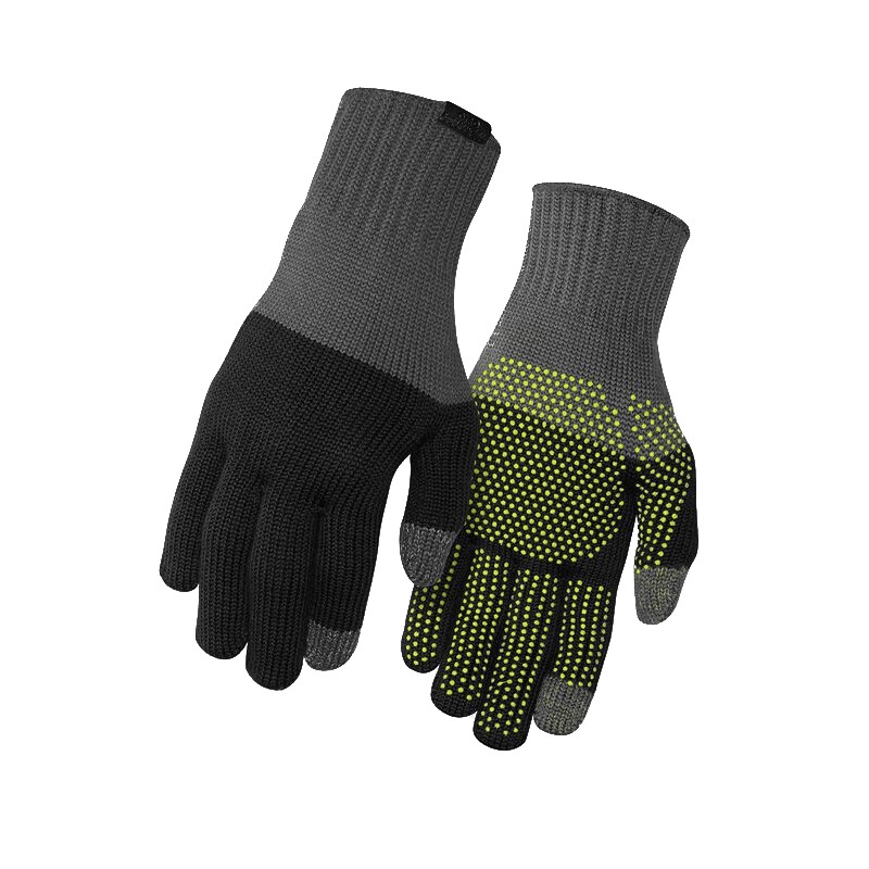 Winter Gloves Knit Merino Black Size S/M