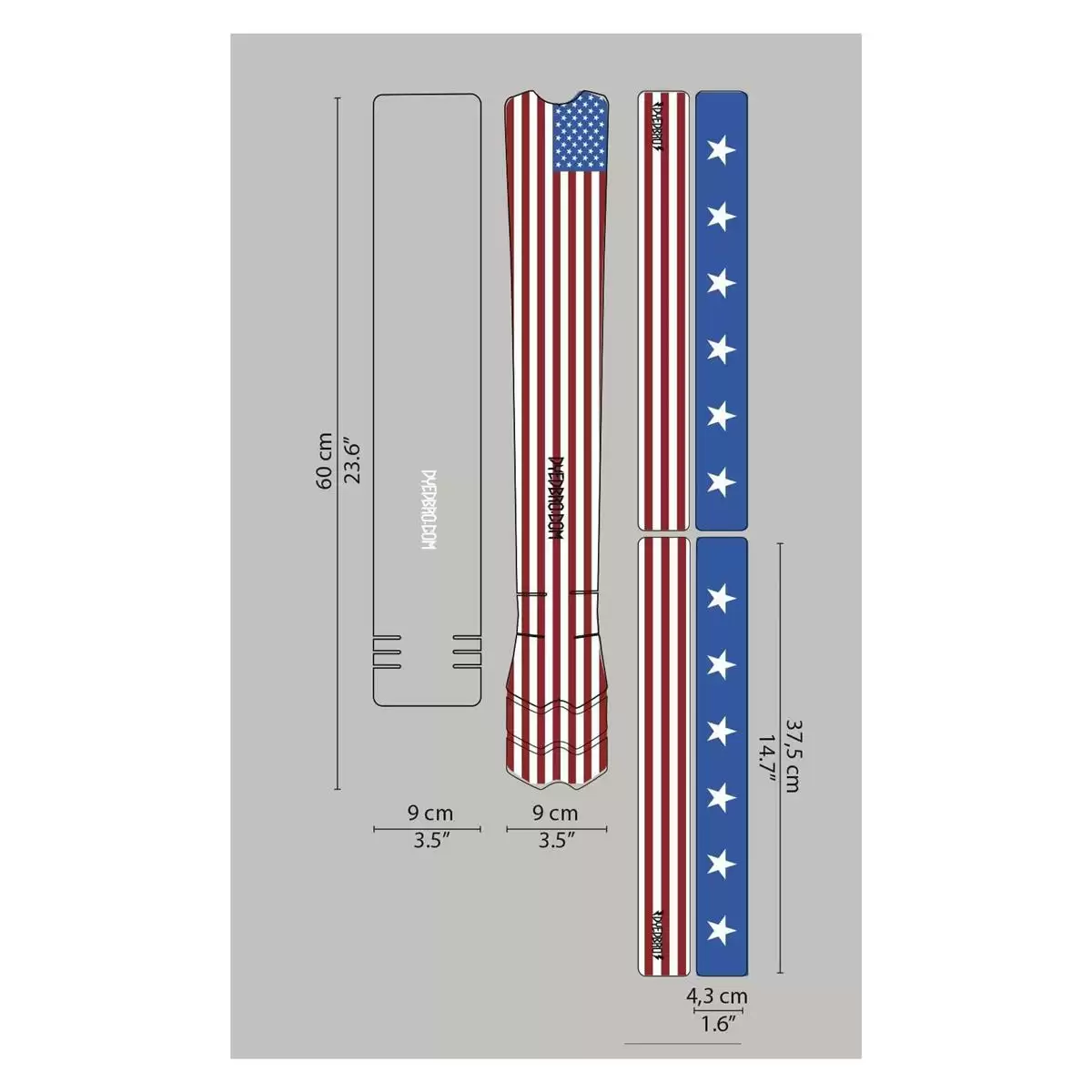 Selbstklebendes Rahmenschutz-Kit FARBE DER AMERIKANISCHEN FLAGGE #3