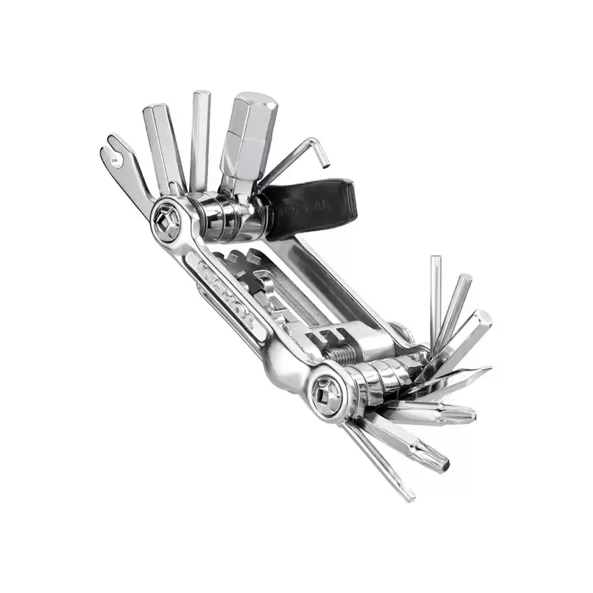 Multitool Mini 20 Pro 23 Funktionen Silber mit Werkzeugtasche - image