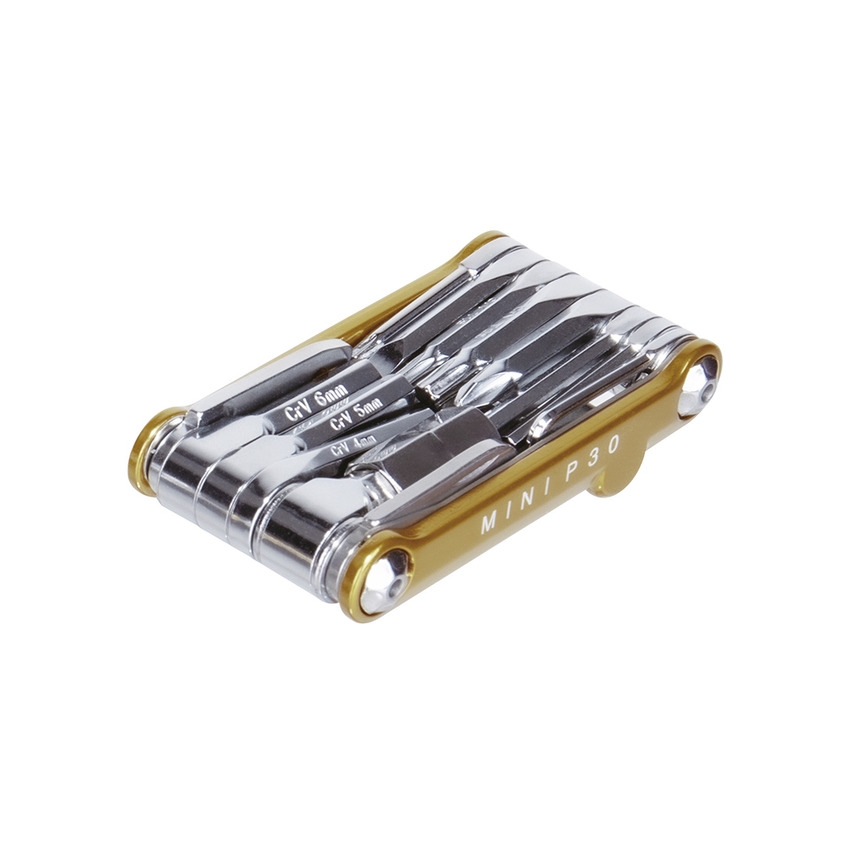 Multitool Mini PT30 30 Funktionen Gold mit Werkzeugtasche