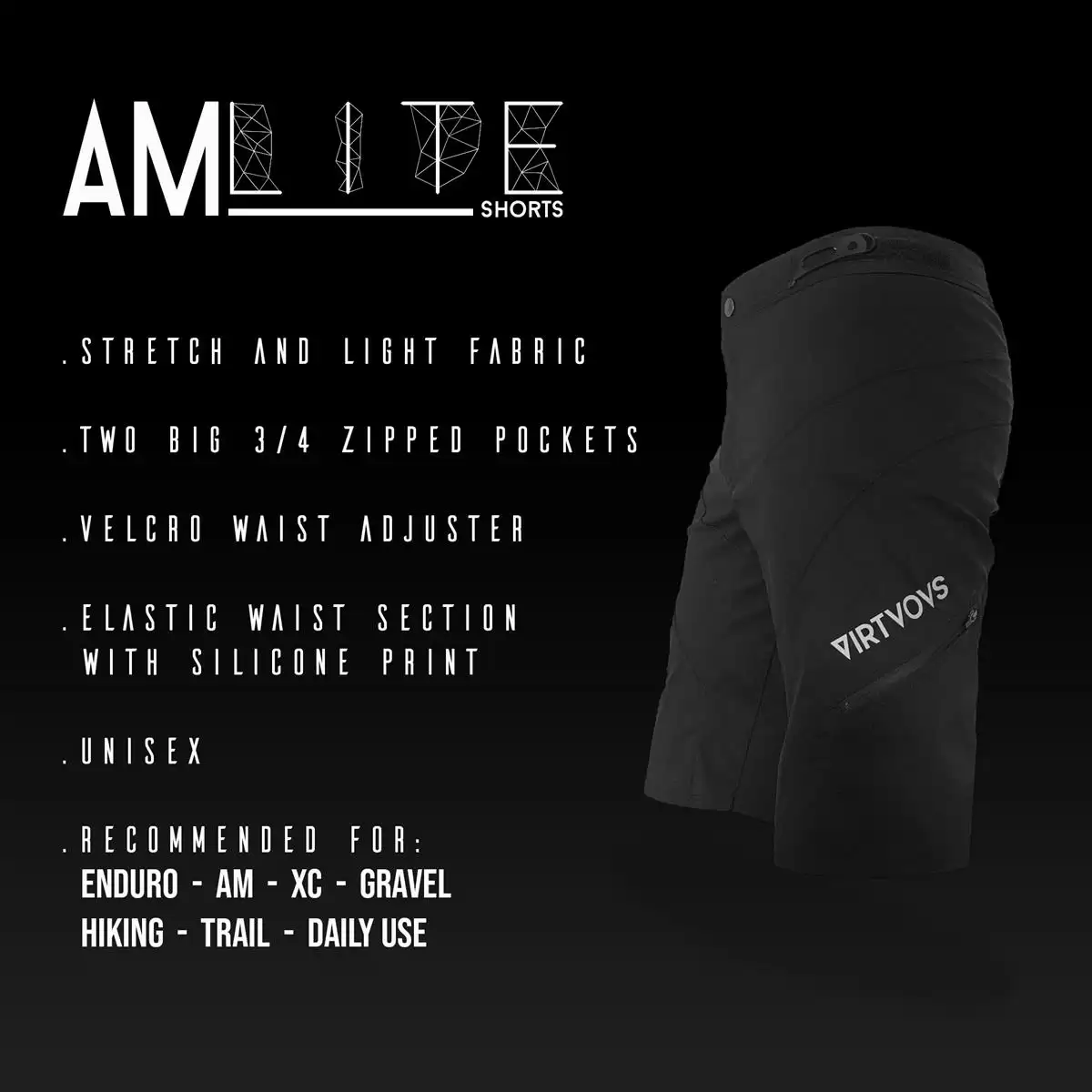 Pantalón corto Am-Lite negro talla XS #1