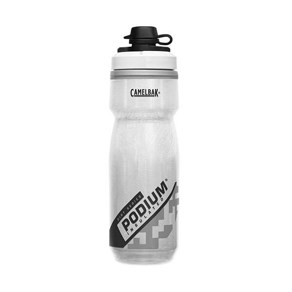 Insulated Water Bottle for Mtb Podium Dirt Series Chill 620ml with Cap White